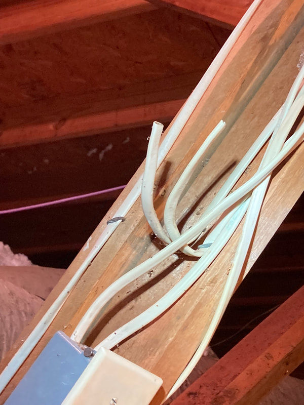 exposed wires in attic- potential safety hazard, BILLS BARN LA GRANGE, LA GRANGE, FAYETTE COUNTY, TEXAS, 78945, Texas Ranch Specialist, Round Top Barn Repair, Handyman near me, Handyman near me small jobs, Cheap handyman near me, Licensed and bonded handyman near me, Independent handyman services, craigslist handyman, handywoman, Handyperson, handyman hardware, woodworker, carpenter, general contractor, custom home builder, construction company, one of a kind
